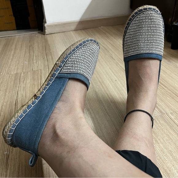Primark Embellished Stone Denim Loafer - Picture 10 of 13